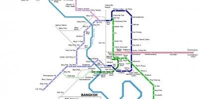 Metro haritası bangkok Tayland