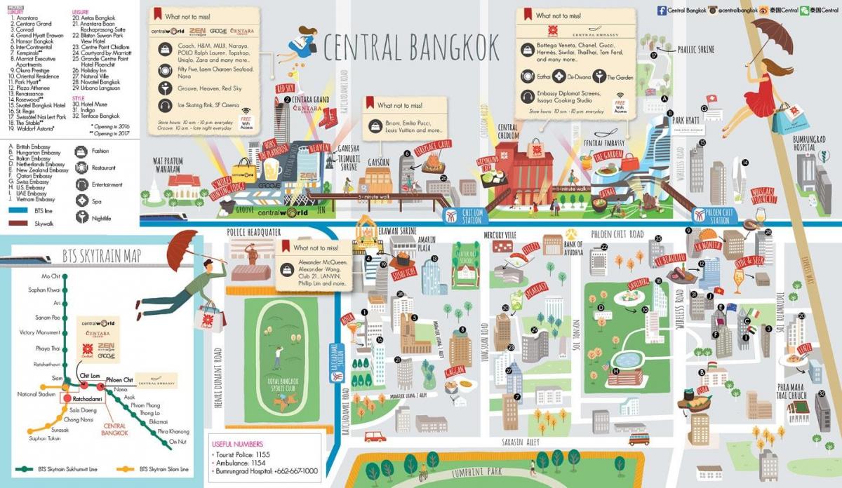 bangkok Alışveriş Merkezi harita