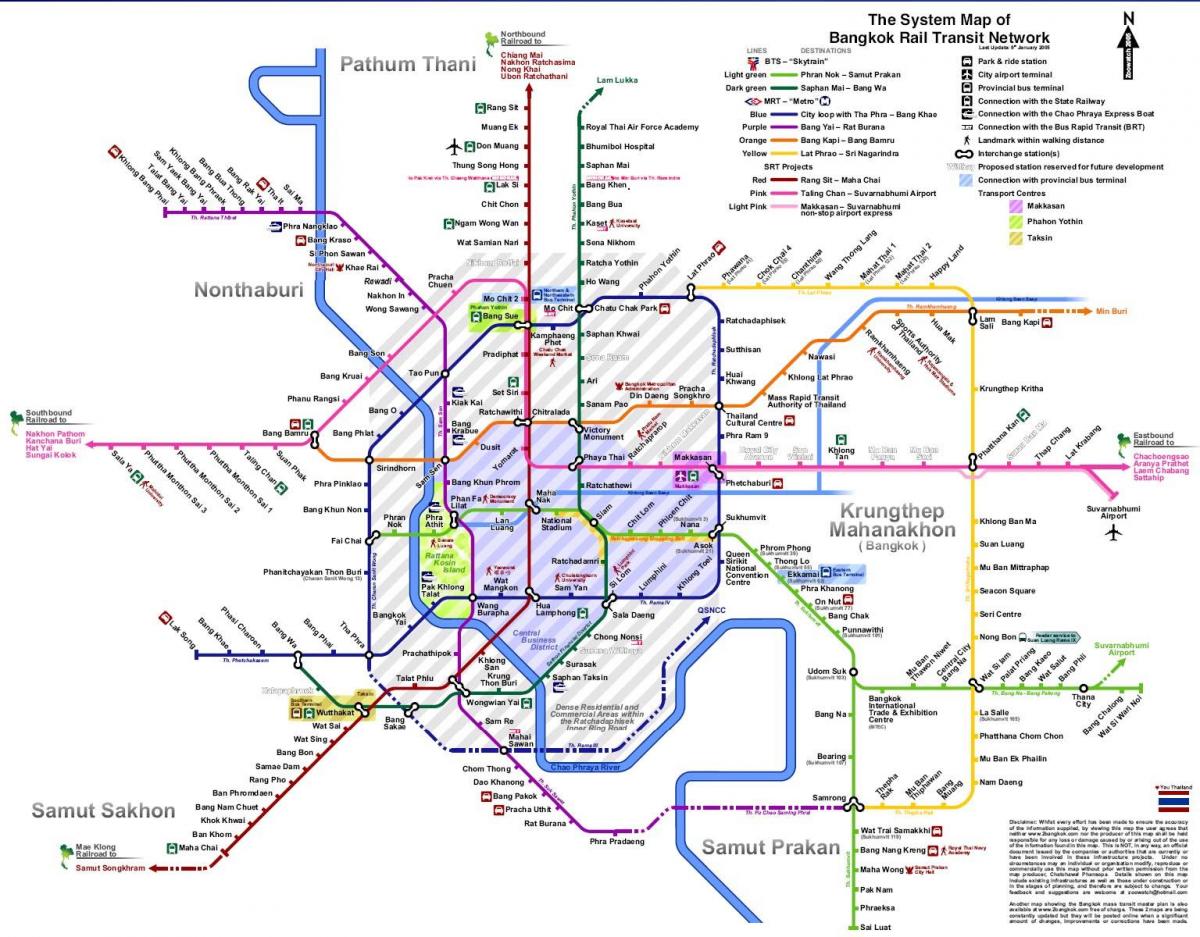 bangkok tren hattı haritası