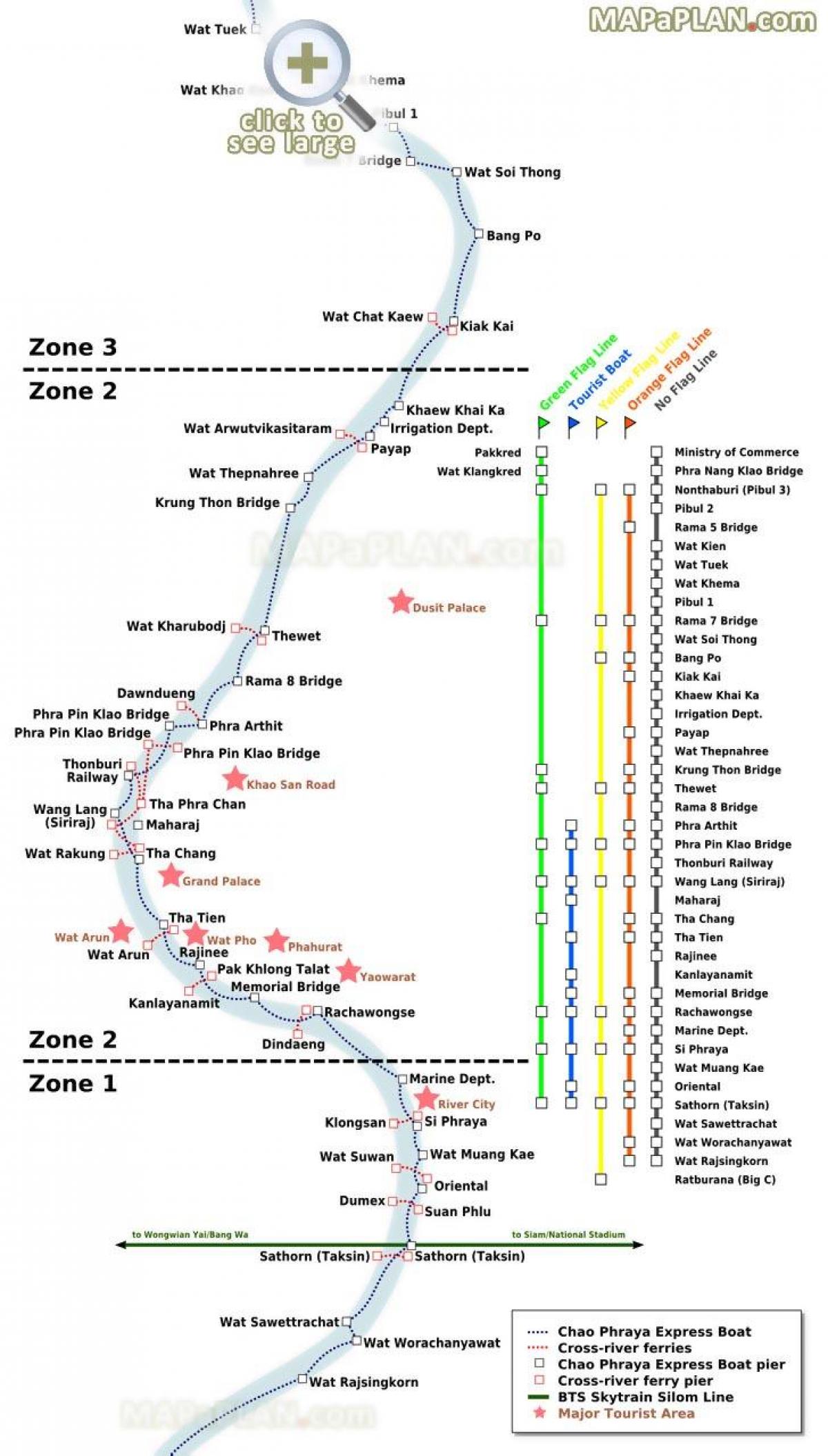 bangkok nehir feribot haritası