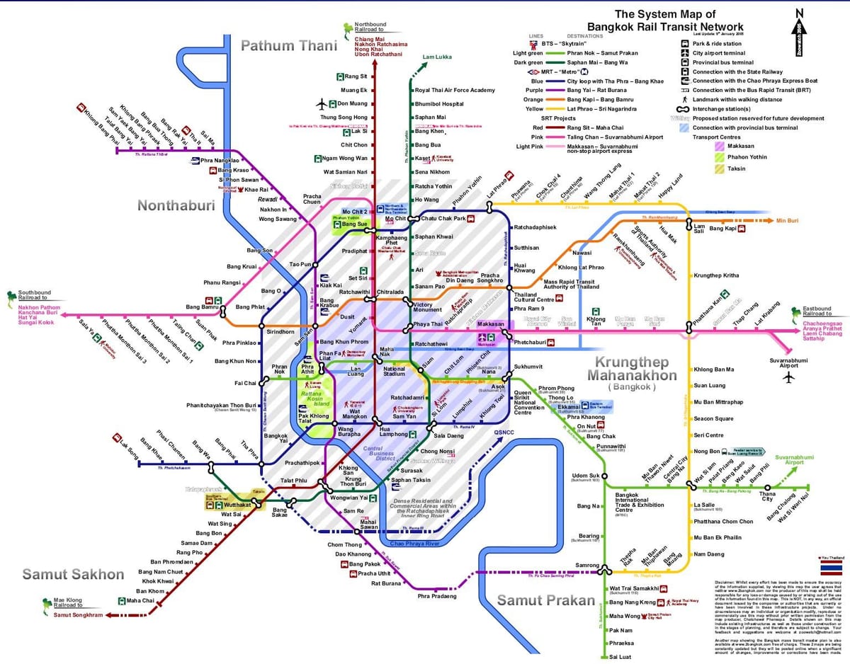 2016 bangkok metro haritası 