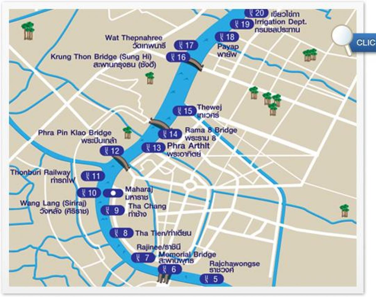 bangkok nehir taşımacılığı harita 