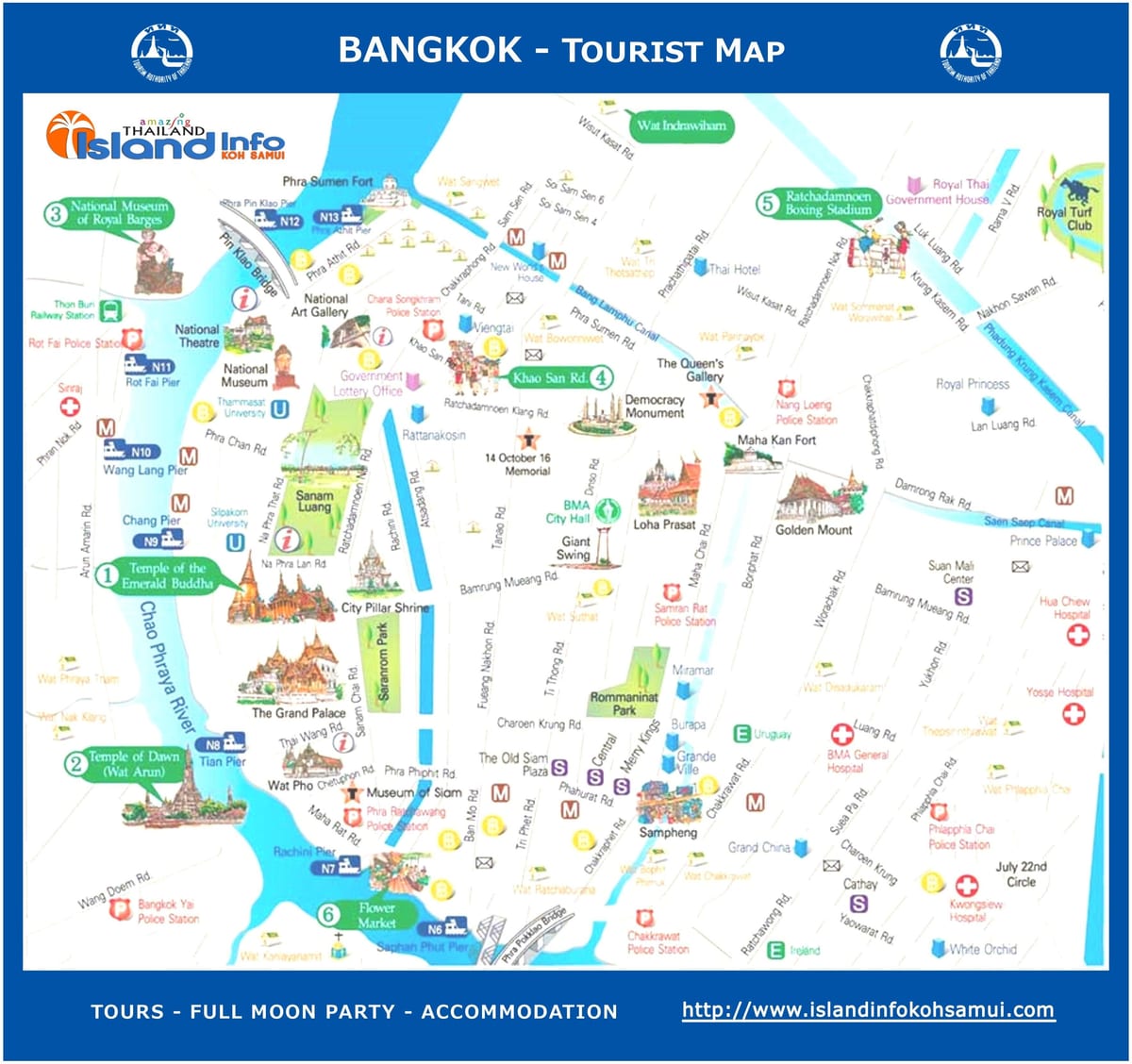 bangkok seyahat rehberi harita