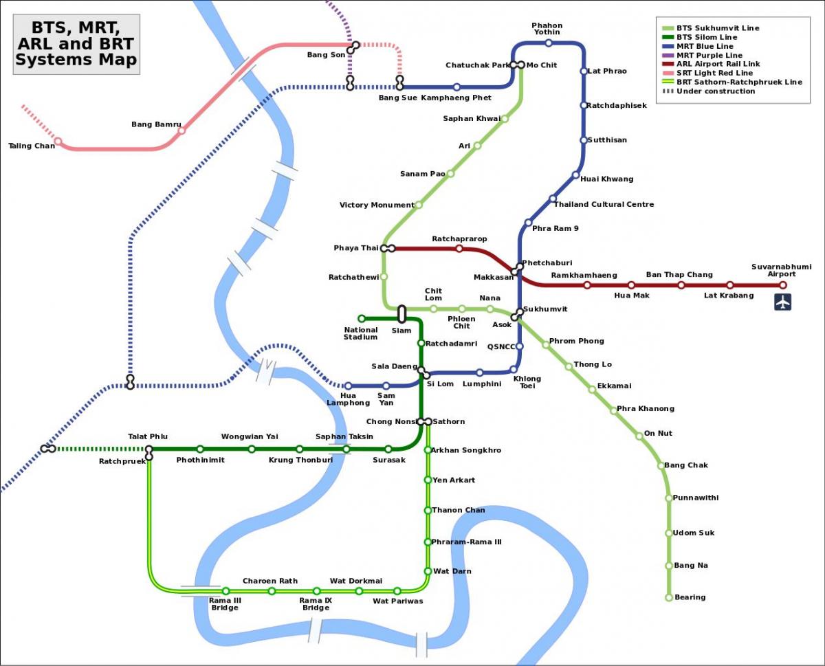 bangkok Silom mrt harita
