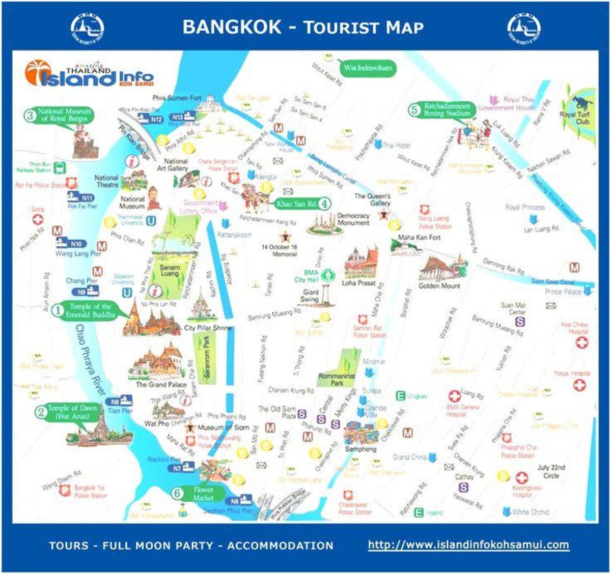 bangkok Tayland turist göster