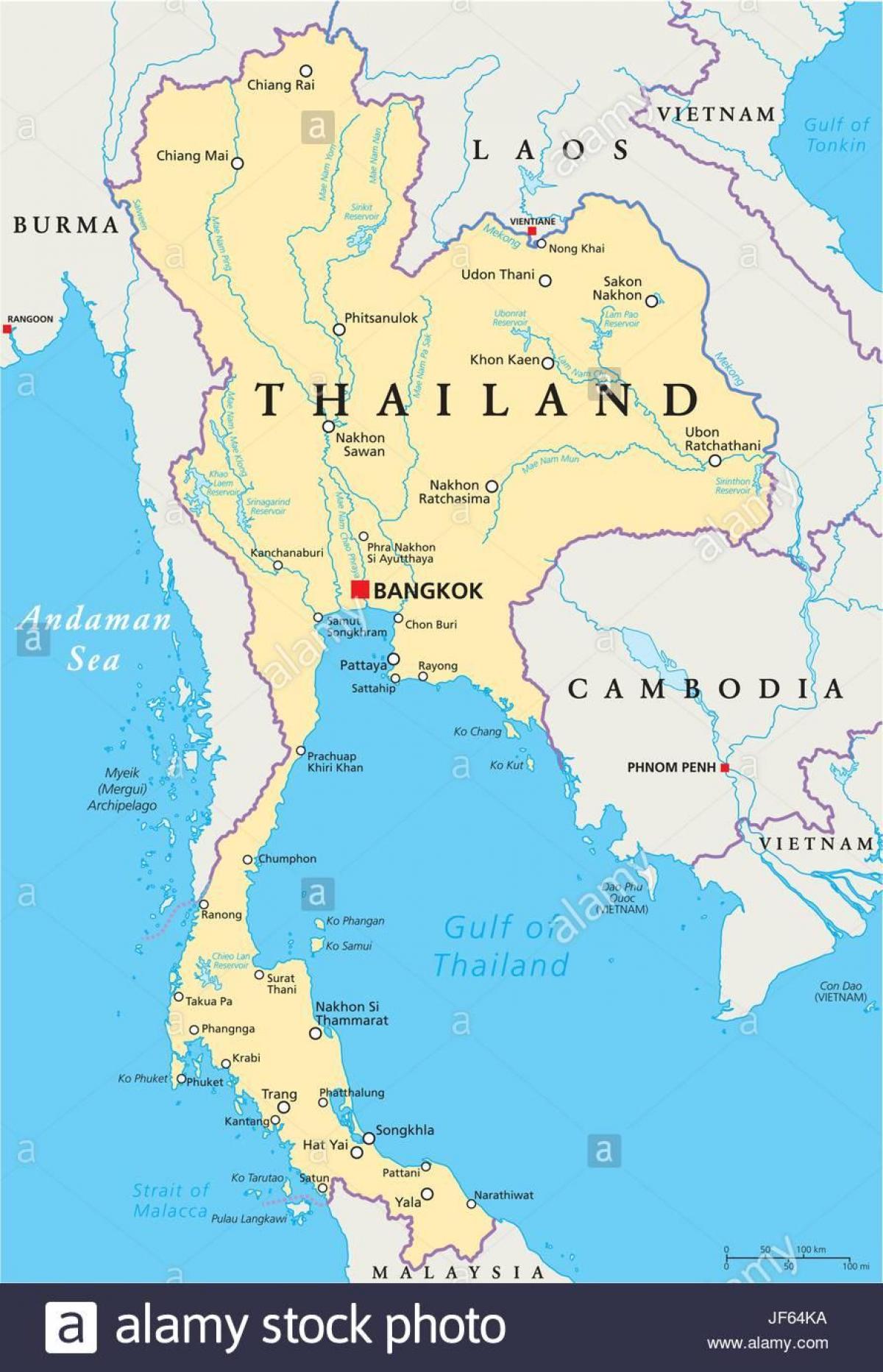 bir dünya haritası üzerinde bangkok 