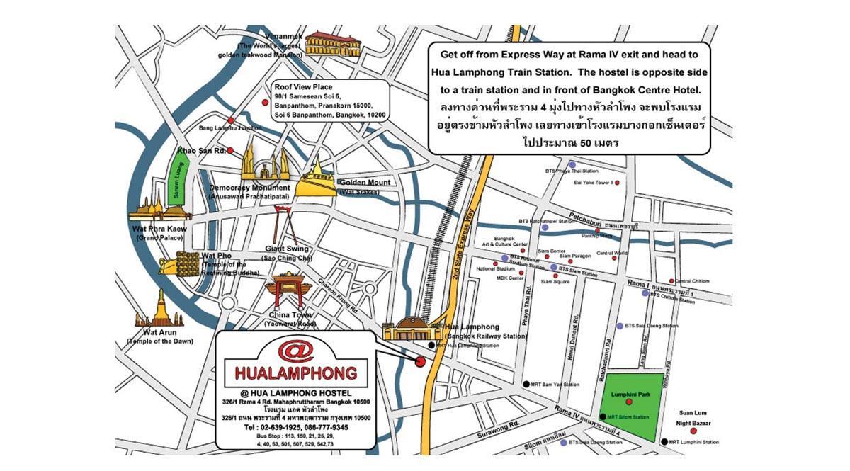 hua lamphong tren istasyonu haritası