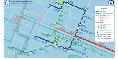 Bangkok airport rail map şehir hattı bağlantısı 