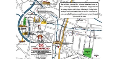 Hua lamphong tren istasyonu haritası