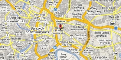 Sukhumvit bölgesinde bangkok haritası 